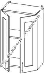 Шкаф навесной 2 двери витрины 600мм.