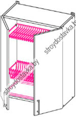 Шкаф навесной для сушки посуды 2 двери глухих 600мм.